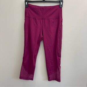 All in Motion Leggings Women Medium Plum Mesh Pockets activewear yoga hiking